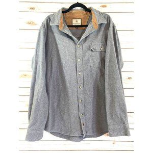 Legendary Whitetails Mens Shirt Buck Camp Flannel Shacket XLT Gray Long Sleeve